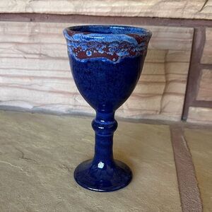 Vintage Handmade Ceramic Goblet